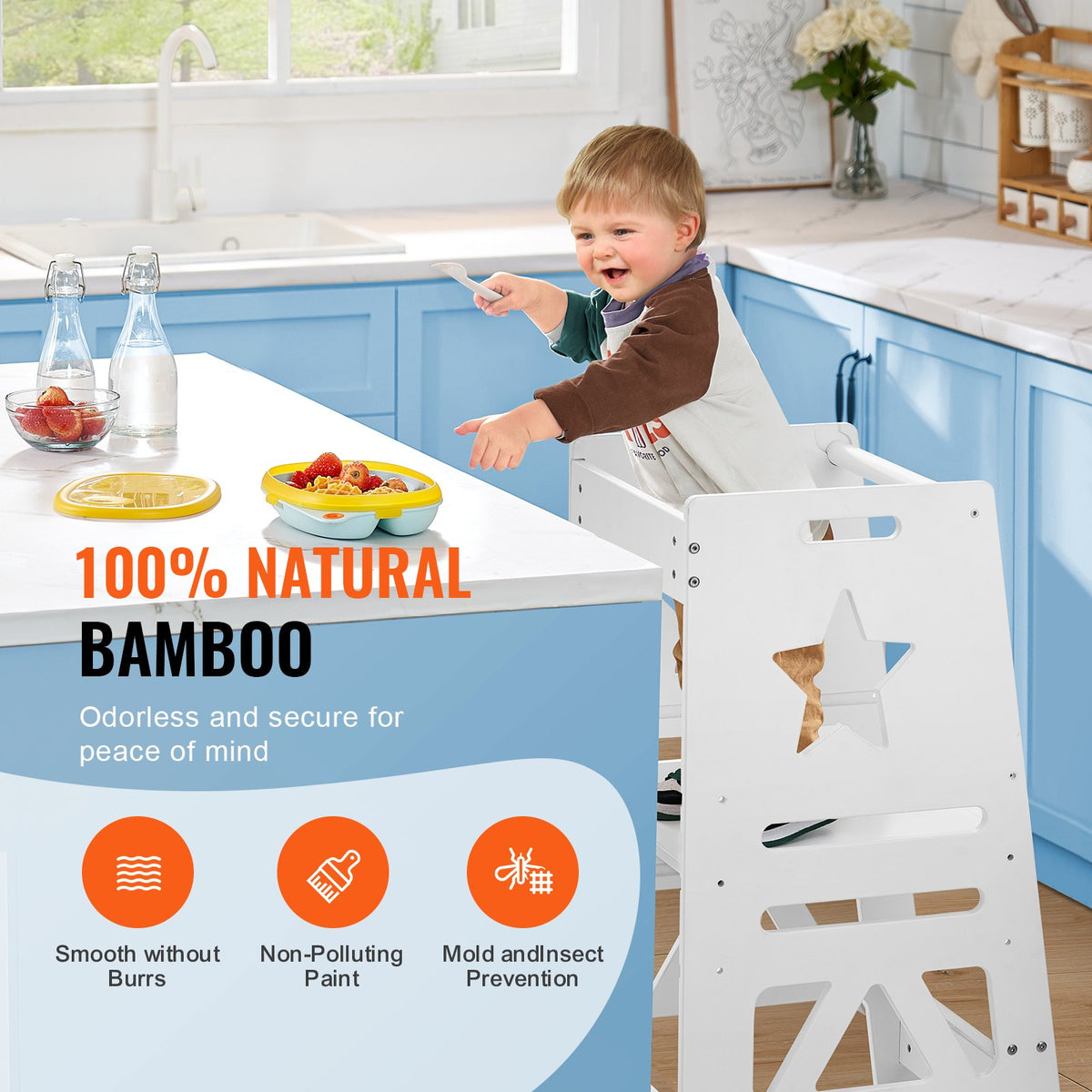 VEVOR Toddler Tower Adjustable Stool - Select Your Configuration - ETKDJBHDZZKDV0TA1V0 - view 3