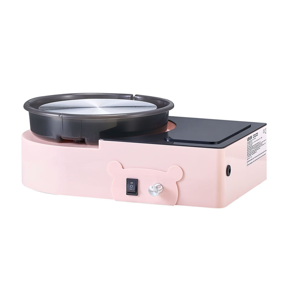 VEVOR Mini Pottery Wheel, 6 inch Turntable, Forward and Reverse Rotation, Adjustable Speed, Electric Clay Wheel for Kids and Adults, with Clay Shaping Tools, for Home DIY, Pottery Classes, Pink - ETLPJFXFSWJBBPLIL001V1 - view 10
