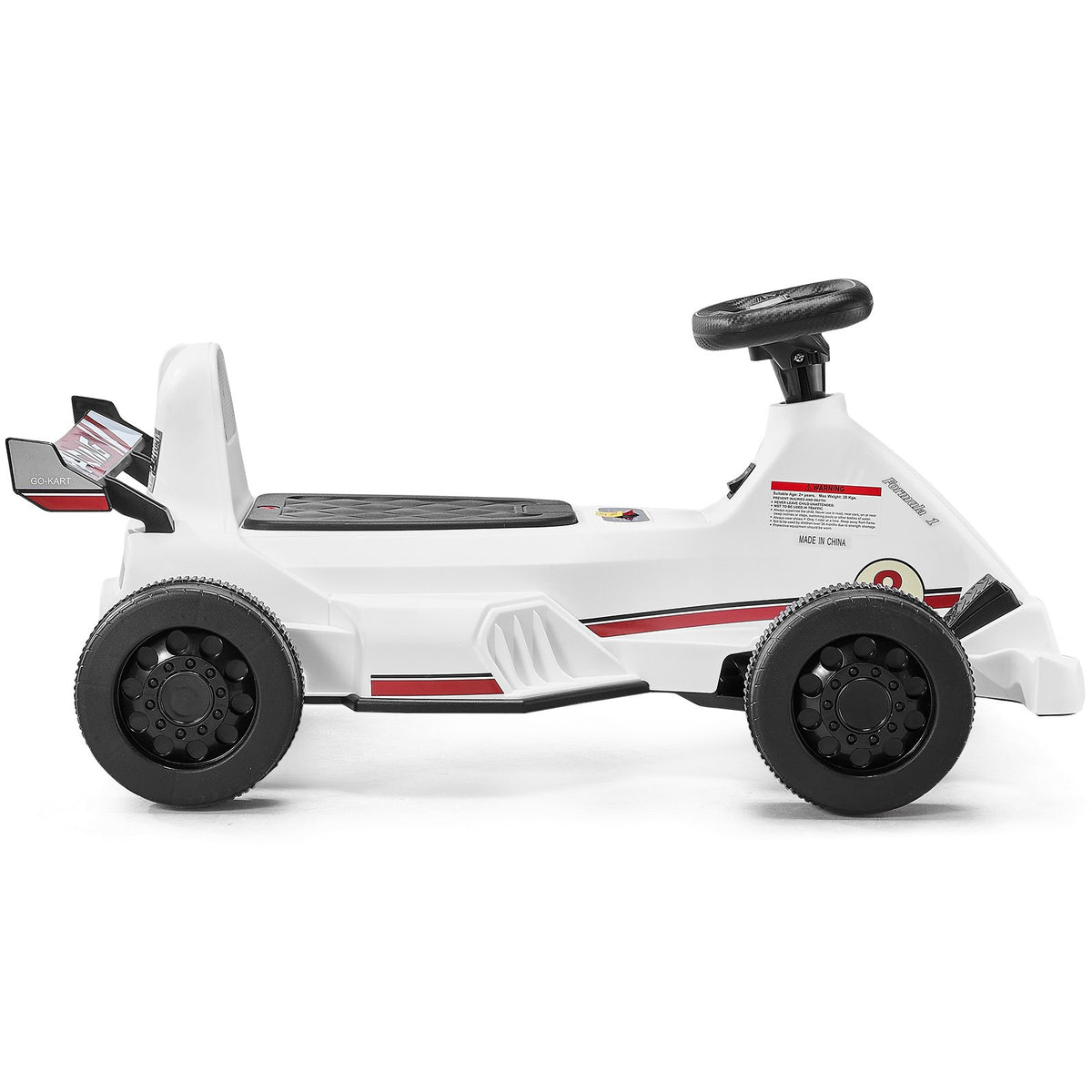 VEVOR Electric Go Kart, 6V 4.5Ah Battery, Pedal Go Kart Portable Outdoor Race Toy for Kids Ages 2+, 20000 RPM Motor, 2 MPH Constant Speed, LED Headlight & Horn, Non-slip Tires, 44 lbs Max Load, White - ETTBCDDK6V55U95WCV1 - view 10