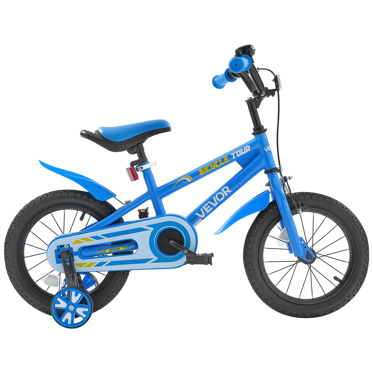 VEVOR Kids Bike, 14 Inches BMX Style Children Bicycle, Rider Height 2.95 ft - 3.77 ft, Training Wheels Included, Sturdy and Easy to Assemble, Toddler Bike for Boys & Girls Learning to Ride, Blue - ETZXC14INCHB7FAFLV0 - view 10