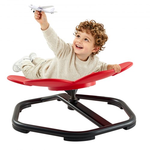 VEVOR Spinning Chair for Autistic Kids Ages 3-12 Autism Sensory Toy 220 LBS, Sensory Swivel Seat Products for Children ADHD, Training Body Coordination Balance, 20.7" L x 20.7" W, Flower Shape, Red - ETZYHSXHBKJSVA2M6001V0 - view 2