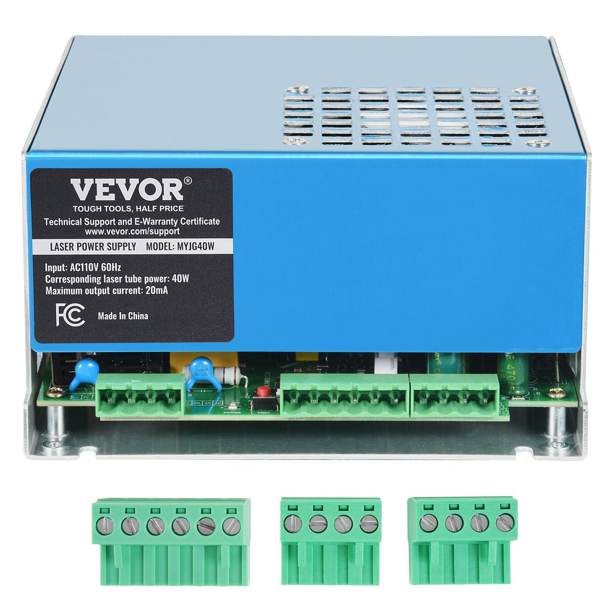 VEVOR CO2 Laser Power Supply, 40W, Power Supply for 40W Laser Tube, Constant Current Protection, Open Circuit Protection, Fast Heat Dissipation, Compatible for Multi-brand Laser Engravers & Cutters - EYHTJGGDY40WSEOSUV6 - view 10