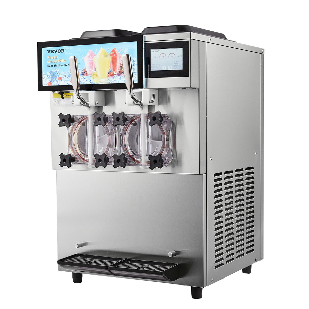 VEVOR Commercial Slushy Machine, 2 x 12L / 3.17 Gal Double Tanks, Cool and Freeze Modes, Stainless Steel Margarita Smoothie Frozen Drink Maker, Slushie Machine for Party Cafes Restaurants Bars Home - FB8L4L22000W2RDAFV1 - view 10
