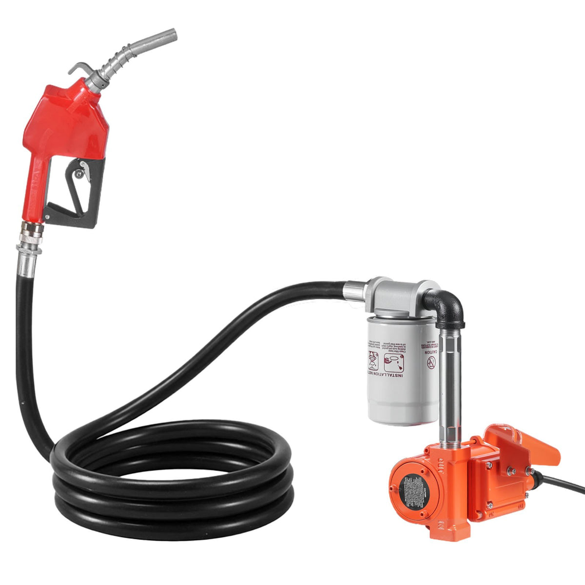 VEVOR Fuel Transfer Pump, 12V DC 10 GPM, Portable Diesel Transfer Pump Kit, with Auto Shut-Off Nozzle, Discharge Hose, Overheat Protection, Power Cable, Explosion-Proof, for Gasoline Diesel Kerosene - FBBMG10GPM152FVZM001V9 - view 10