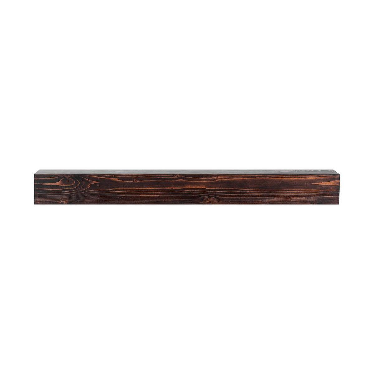 VEVOR Fireplace Mantel, 48" x 8" x 5", 50 lbs Weight Capacity, Natural Wood Mantel for Over Fireplace, Wall Mounted Floating Farmhouse Shelf, Handcrafted Fireplace Mantel for Wall Decor, Rustic Brown - FBJXBLJ48YCF8905GV0 - view 10