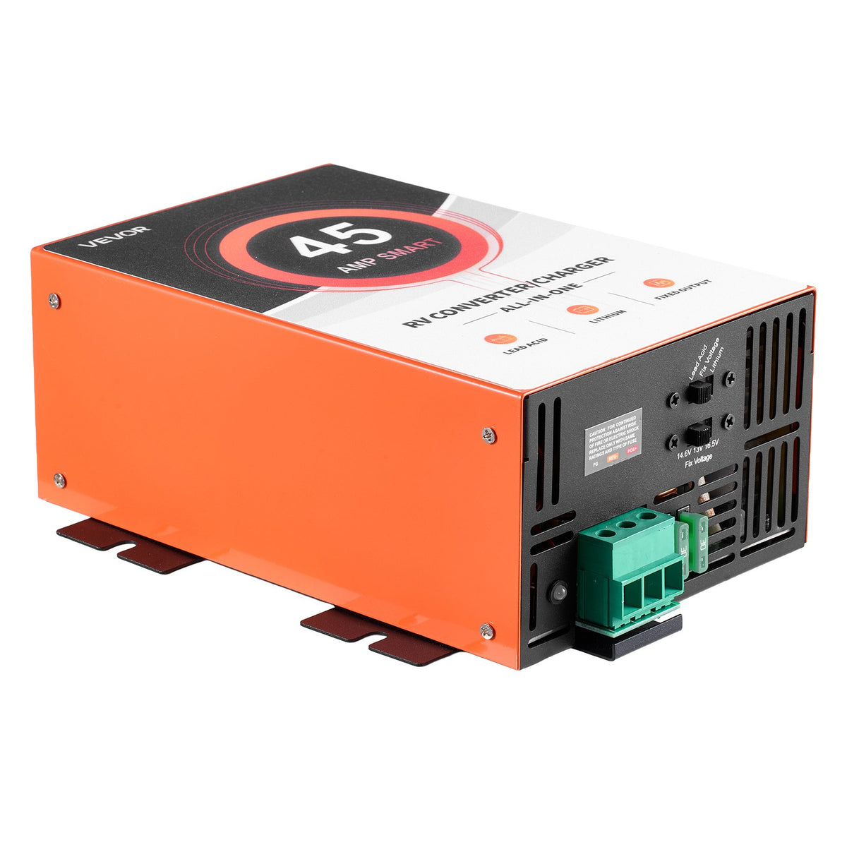 VEVOR RV Power Converter, 45 Amp, 110V AC to 12V DC RV Converter Battery Charger, Multi Stage Smart Charging, 13V to 16.5V Operating Range, Compatible with Lithium & Lead Acid Battery, for Camper - FCZLQTMS45AQV5Q3Q001V1 - view 10