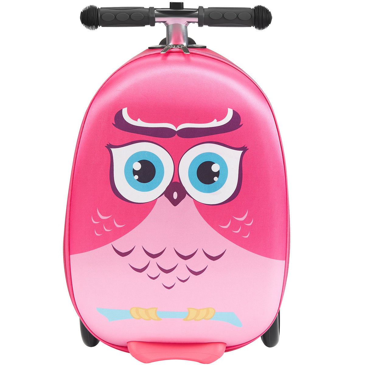 VEVOR Ride-on Luggage, 20 L Capacity, 20 Inches Kids Scooter Suitcase with Flash PU Wheels, Adjustable Handle & TPR Non-Slip Grip, Foldable & Lightweight Scooter Luggage for Kids Aged 5+, Pink - FDDQXXLX20INHPZ8K001V0 - view 10