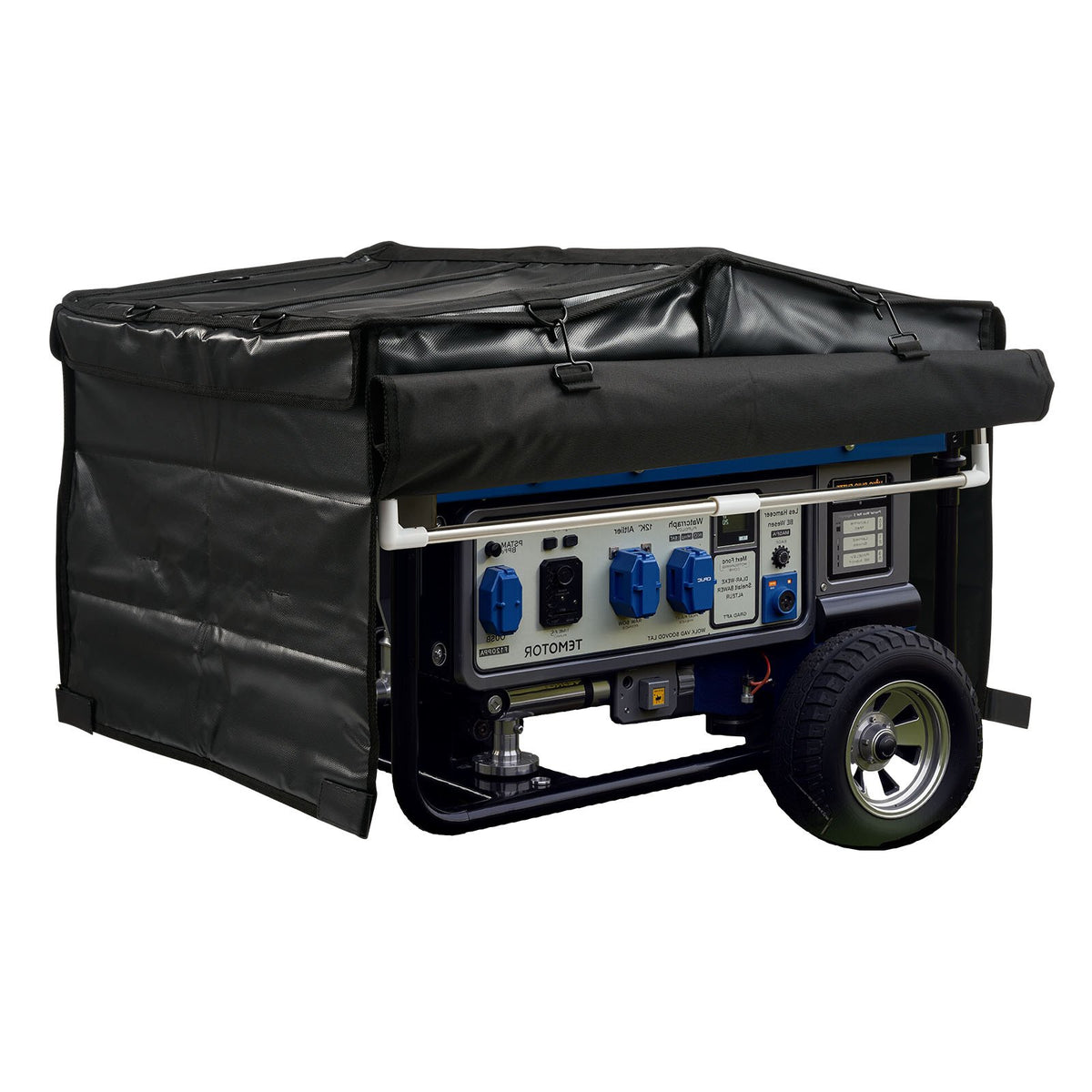 VEVOR Generator Cover, 34 x 26 x 21 Inch Waterproof Universal Generator Cover for Most Generators 3500-12000 Watt, Portable Generator Running Cover with Heavy Duty Thicken 420D Oxford Fabric, Black - FDJYXZ3325518G1AW001V0 - view 10