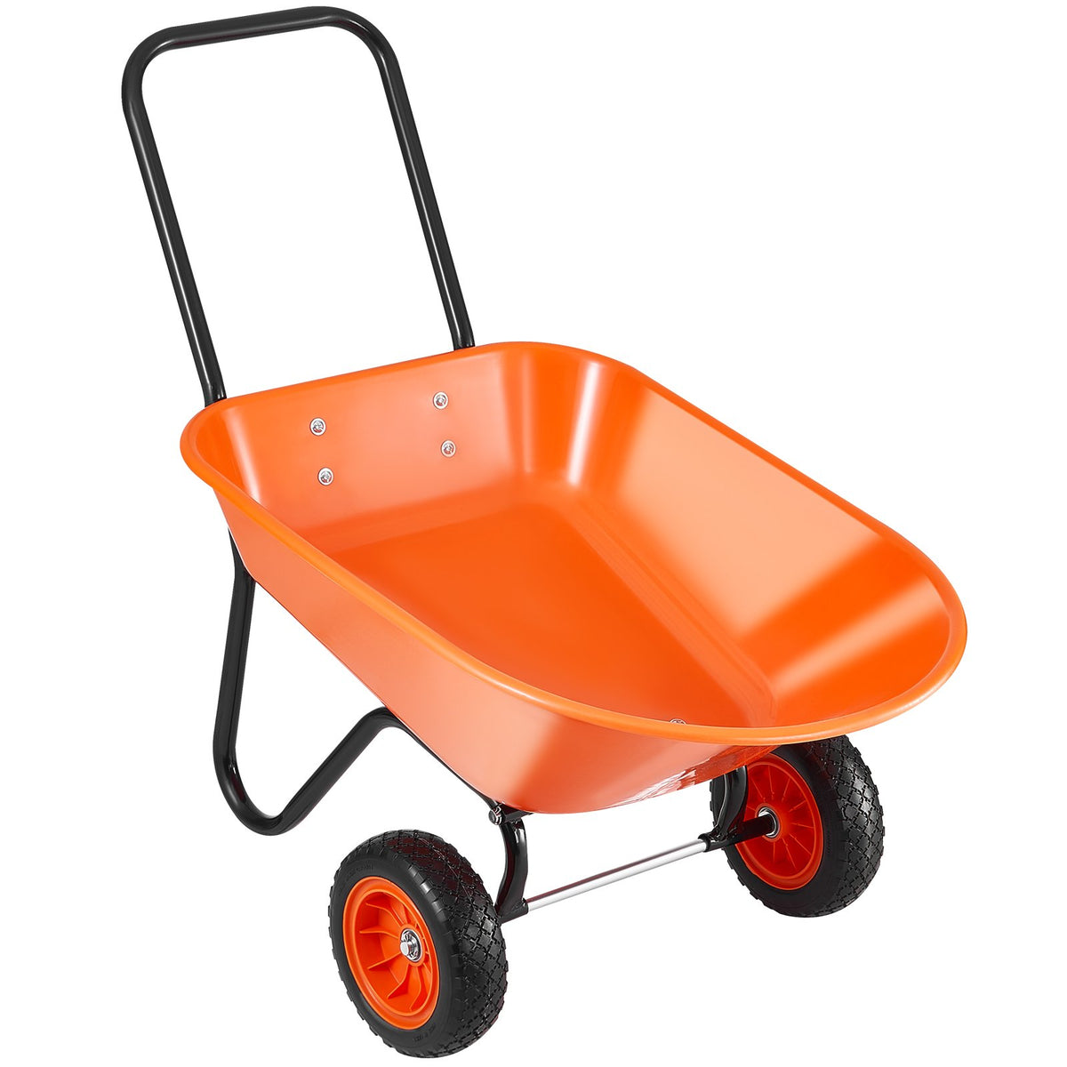 VEVOR Wheelbarrow Cart, 5 Cu. Ft. Load & 397 lbs Capacity, 2 Wheels Garden Dump Cart, Garden Wagon with Handle & 10" Wide Track Wheels, Easy Loading Utility Yard Cart & Wagons for Outdoor Lawn Yard - FDL2LHYTC2JLVT7G3V0 - view 10
