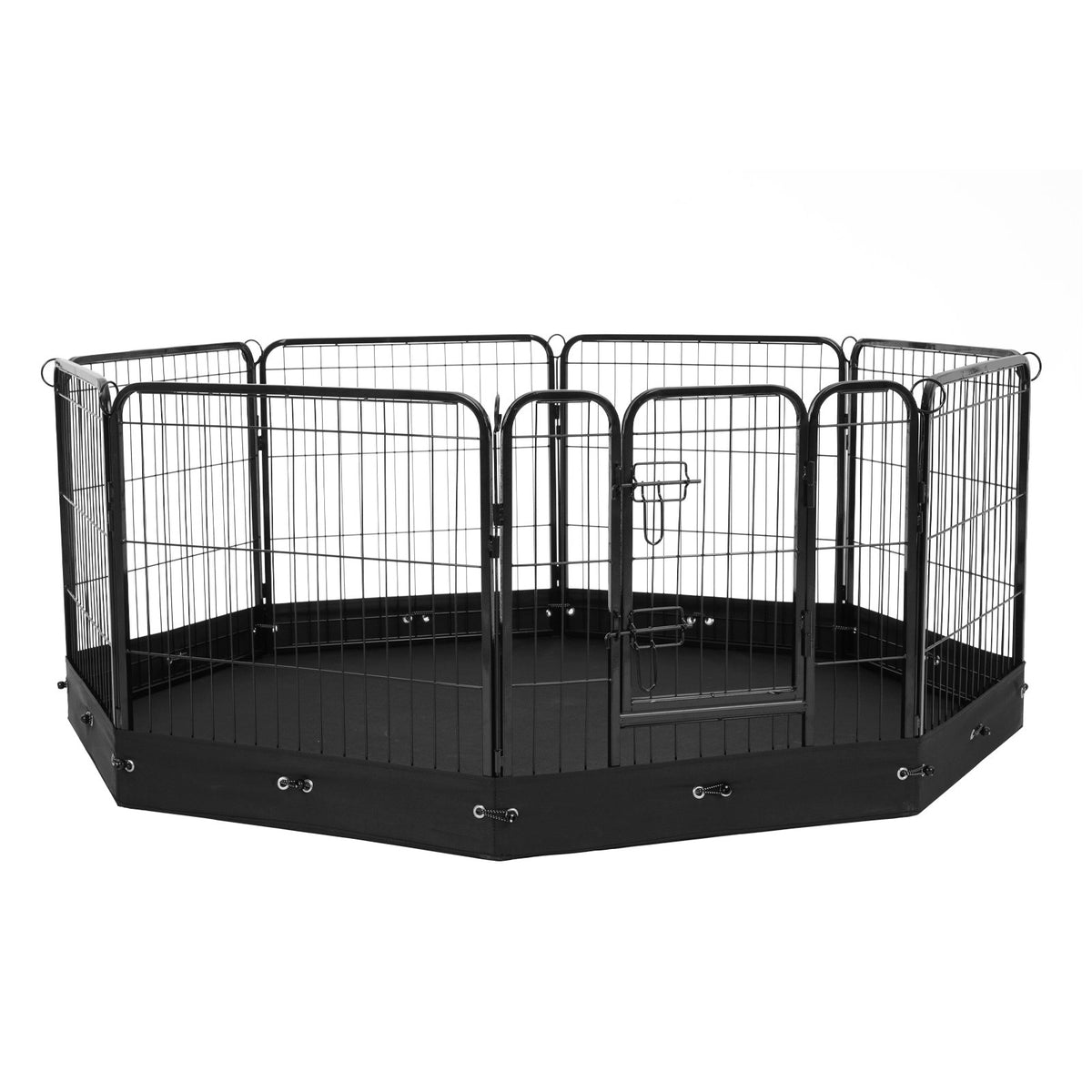 VEVOR Dog Playpen, 8 Pcs 24 x 24 in Panels Foldable Metal Pet Exercise Pen, Dog Fence Indoor and Outdoor Pen with Door, Storage Bag and Bottom Pad, Pet Playpen for Dogs, Cats and Other Small Animals - FGYDCWWLCTSD0EH8OV0 - view 10