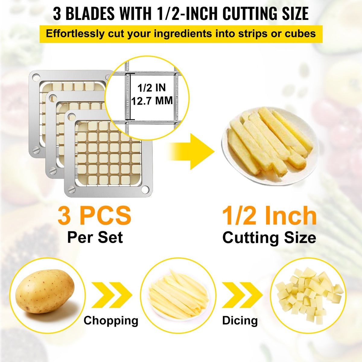 VEVOR Vertical Potato Dicer/Cutter - Select Your Configuration - FKTHQC312INCHY5LJV0 - view 3
