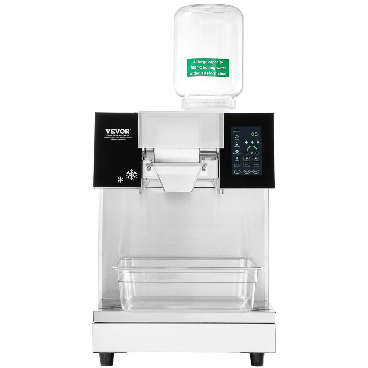 VEVOR Commercial Snowflake Ice Machine, 507LBS/24H Snowflake Ice Maker, Stainless Steel Ice Shaver Machine, Electric Snow Cone Maker, Air Cooling System for Rapid Heat Dissipation, for Bakery, Cafe - FLXNBJFLCMYJDLHFVV1 - view 10