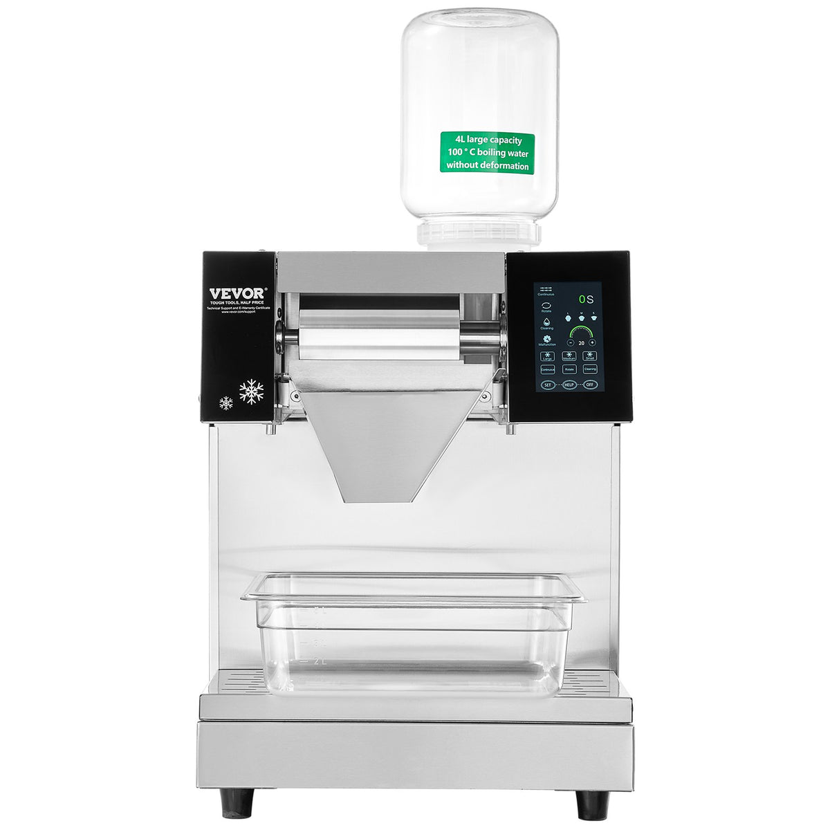 VEVOR Commercial Snowflake Ice Machine, 573LBS/24H Snowflake Ice Maker, Stainless Steel Ice Shaver Machine, Electric Snow Cone Maker, Air Cooling System for Rapid Heat Dissipation, for Bakery, Cafe - FLXNBJFLCMYJP3952V1 - view 10