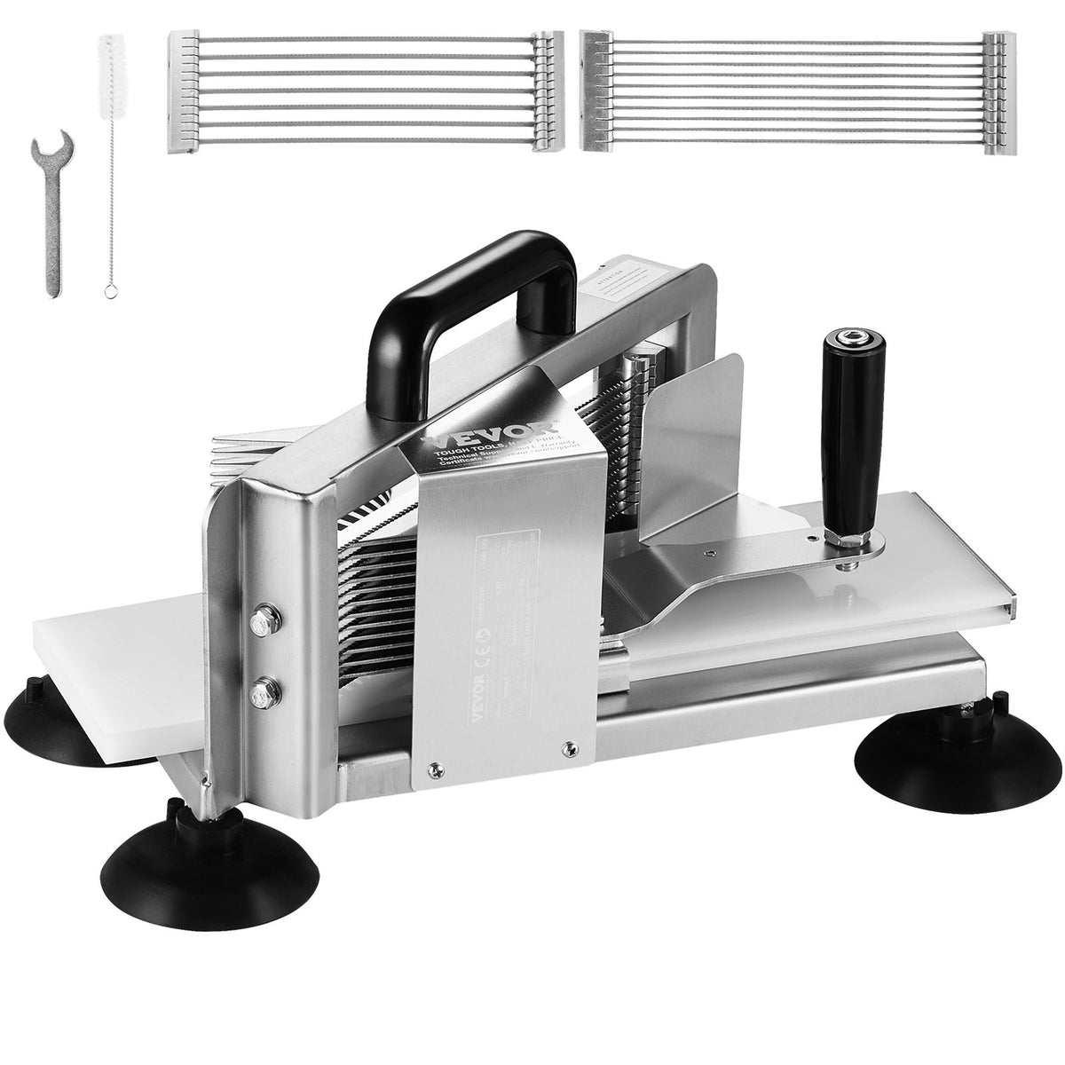 VEVOR Commercial Tomato Slicer, 1/4"+3/8"+3/16" Tomato Cutter Slicer, Stainless Steel Heavy Duty Tomato Slicer Machine, Manual Tomato Slicer with Non-slip Feet, Cutting Tomatoes, Cucumbers, Bananas - FQQPJZTS14388D14CV0 - view 10