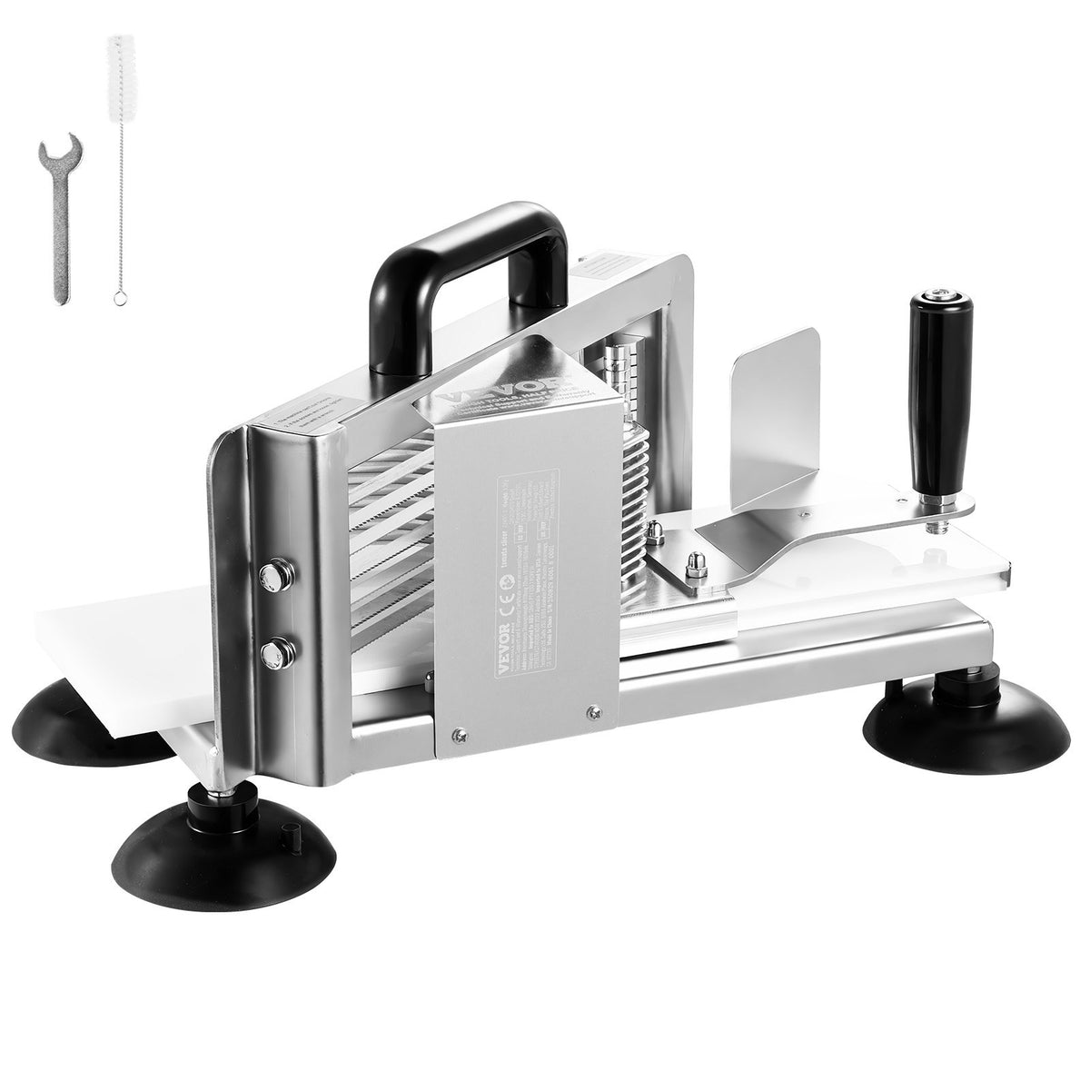 VEVOR Commercial Tomato Slicer, 3/8 inch Tomato Cutter Slicer, Stainless Steel Heavy Duty Tomato Slicer Machine, Manual Tomato Slicer with Non-slip Feet, for Cutting Tomatoes, Cucumbers, Bananas - FQQPJZTS38INFK220V0 - view 10