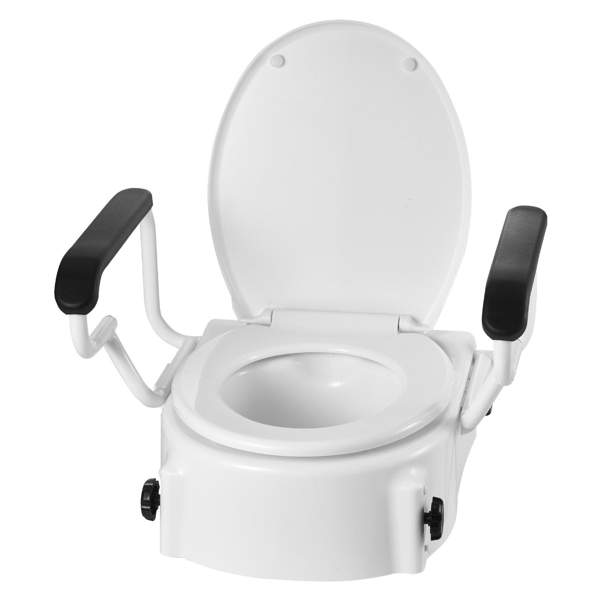 VEVOR Raised Toilet Seat with Arms, 300 lbs Load Capacity, 3-Level Adjustable Height, Widened Commode Elevated Toilet Seat Riser with Padded Handles for Seniors, Elderly, Handicap, Disabled, Adults - FSSFSJGMTZDDNO6QU001V0 - view 10