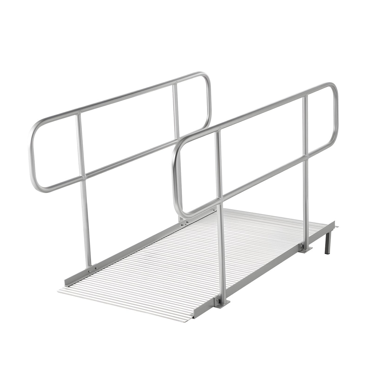 VEVOR Wheelchair Ramp with Handrails, 71.1 x 32.7 in, Heavy Duty Wide Aluminum Wheelchair Ramp with Adjustable Legs, 1000 lbs Capacity, Portable Threshold Ramps for Home Steps, Stairs, Doorways, Curbs - FSSMJPD6YC00E8LO0001V0 - view 10