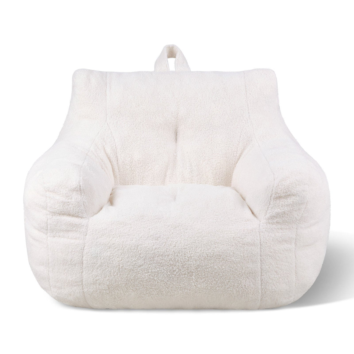 VEVOR Bean Bag Chair, 3 feet Bean Bag Chair with Soft Armrests and Storage Pocket, 25D Memory Foam Filled with Soft Teddy Velvet Cover, Bean Bag for Bedroom or Playroom, White - FSYXDDY3539IH8DQLV0 - view 10