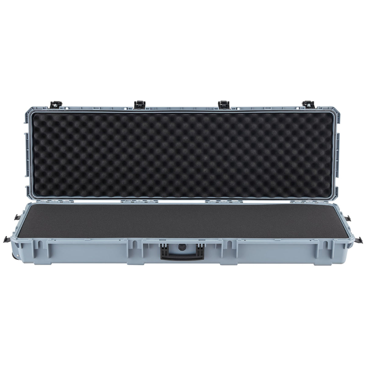VEVOR Hard Rifle Case, Lockable Rifle Case with Pre-cut Foams, 52 in Gun Storage with Wheels, Heavy Duty IP67 Waterproof & Dustproof Pistol Storage Cases for Rifles, Shotguns, Airsoft Guns, Grey - FSYZBQH52415N8LQJ001V0 - view 10
