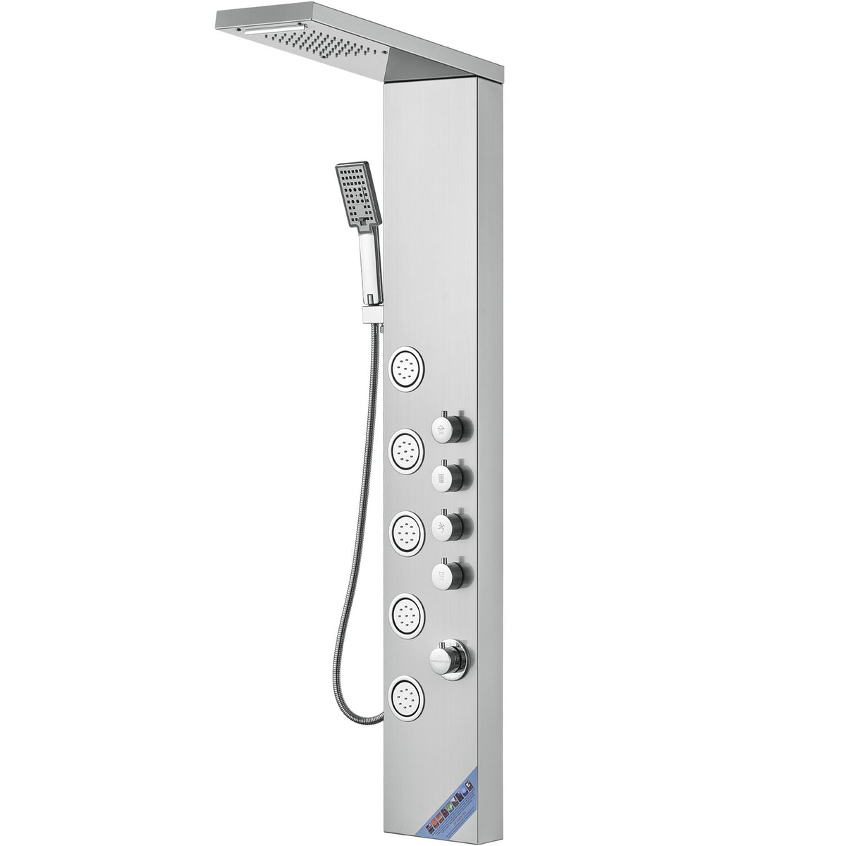 VEVOR Shower Panel System, 4 Shower Modes Shower Panel Tower, Rainfall, Waterfall, 5 Full Body Massage Jets and 3-Setting Handheld Shower Head with 59" Hose, Stainless Steel Wall-Mounted Shower Set - FTYS4CS2MSDPNYC1QV0 - view 10