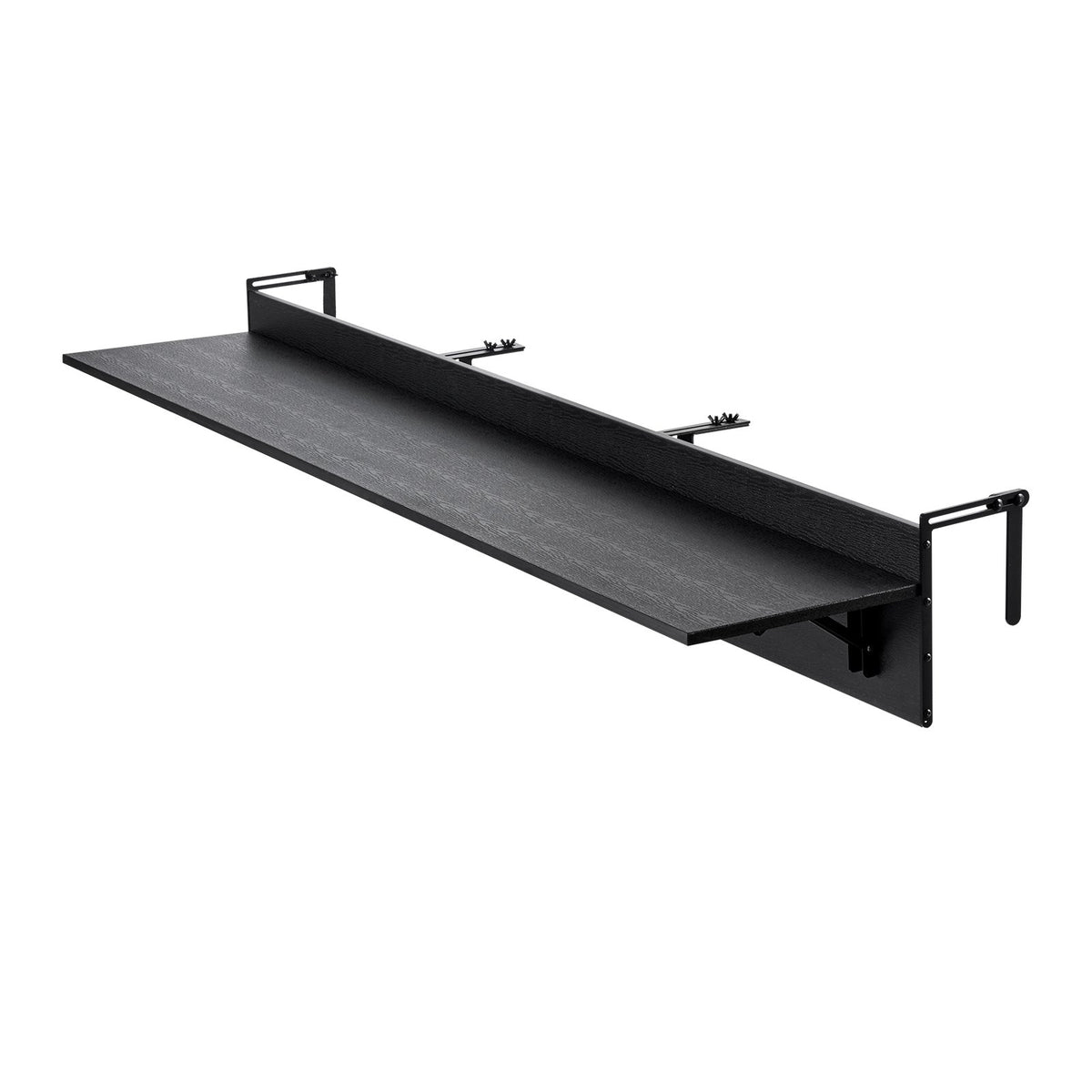 VEVOR Balcony Hanging Table, 12 x 59 in Folding Balcony Railing Table, Outdoor Balcony Bar Table for Railings, 50 lbs Loading, Fit Railing from 1" to 5.9", Serving Table for Patio & Deck - FXGZMZ12INCHJ4NJOV0 - view 10