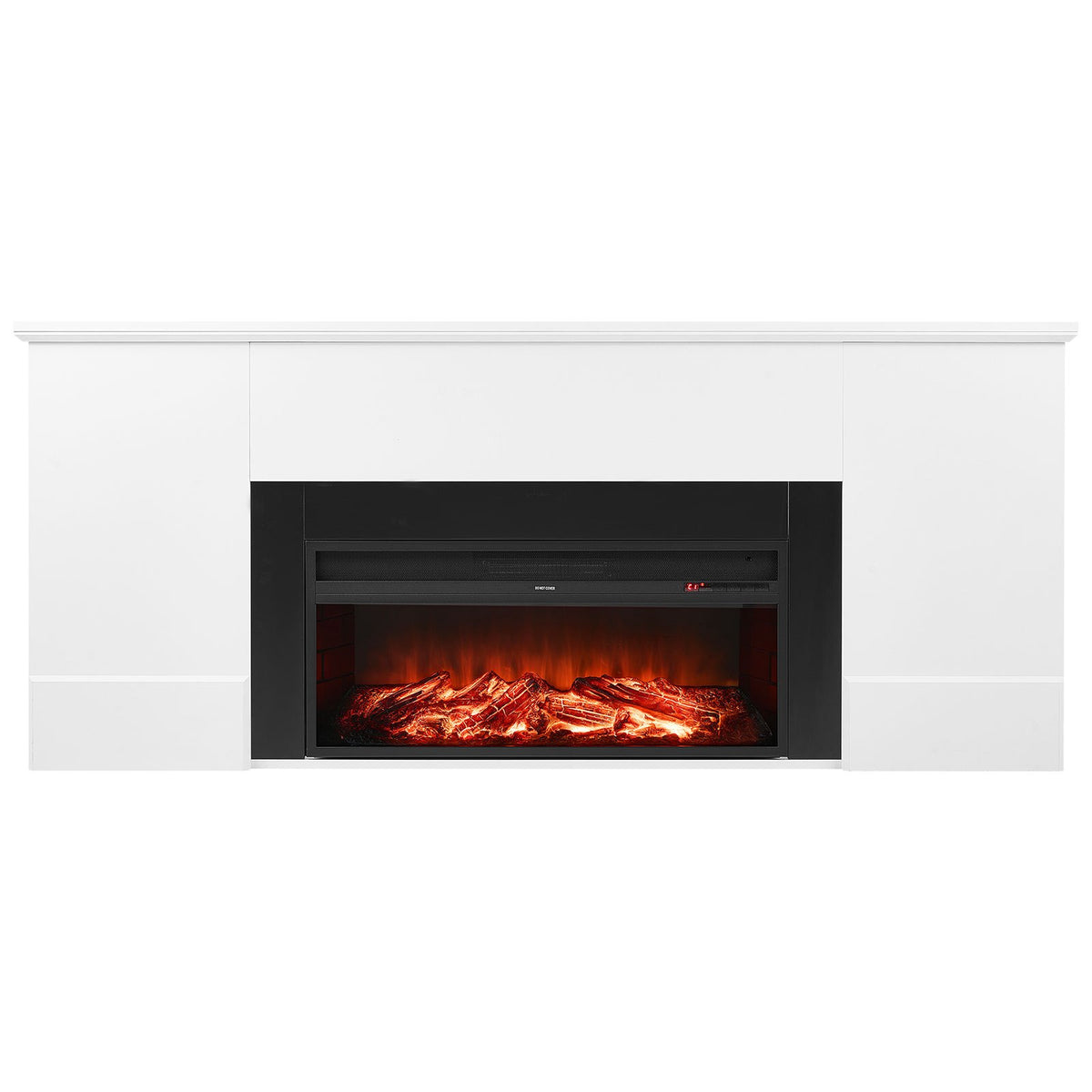 VEVOR 75 inch Freestanding Fireplaces, 1500W 5120BTU Fake Electric Fireplace Stove Heater with Mantel, Overheating Protection, Adjustable Flames,Timer, Remote, for Living Room,Bedroom,White - FZBL75INCHBSYOXBL001V1 - view 10