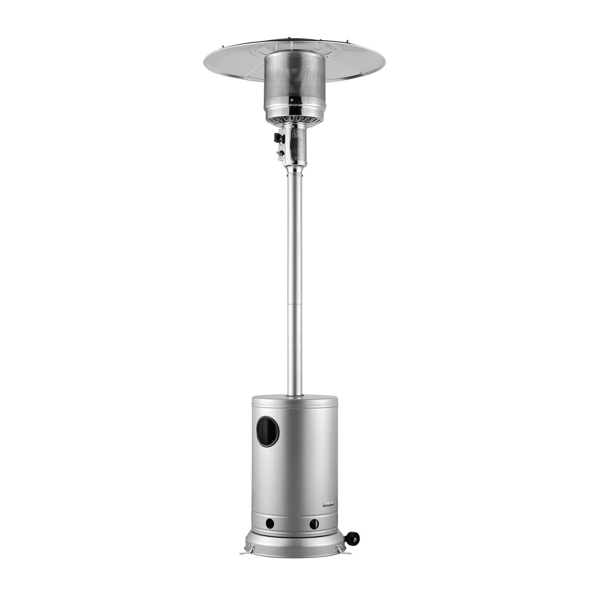 VEVOR Patio Heater for Outdoor Use, 50000BTU Propane Heater Tall Hammered With Round Table Design, Metal Burner and Wheels, Fixed Outdoor Patio Flame Heater for Patio, Party, Backyard, Garden, Silver - GDSBWJRQSX505G4MTV0 - view 10