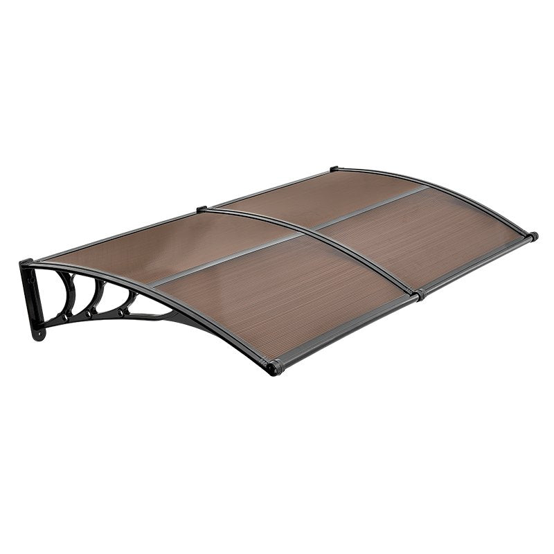 VEVOR Awnings for Door Entrance, 38 x 78 in, Exterior Front Door Window Awnings with Drainage & Metal Bracket, Rain Snow Sun Protection, Overhang Polycarbonate Door Canopy for Porch Patio, Brown - GDSZYP4080YC4BXI6001V0 - view 10