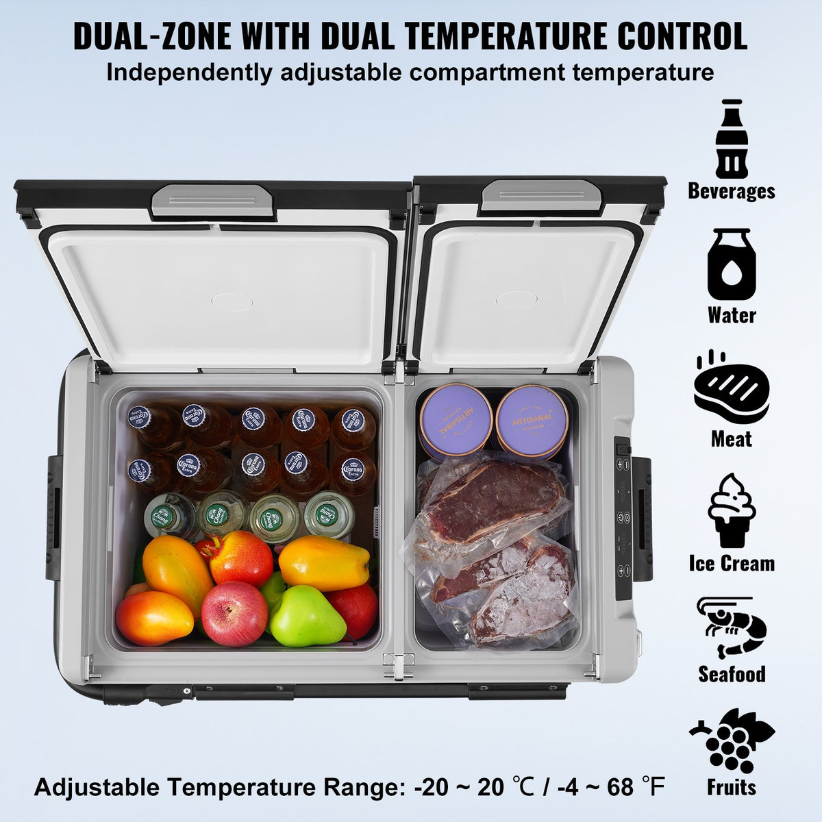 VEVOR Compressor Car Refrigerator - Select Your Configuration - GLCZBXX58LSMGKUC4V1 - view 3