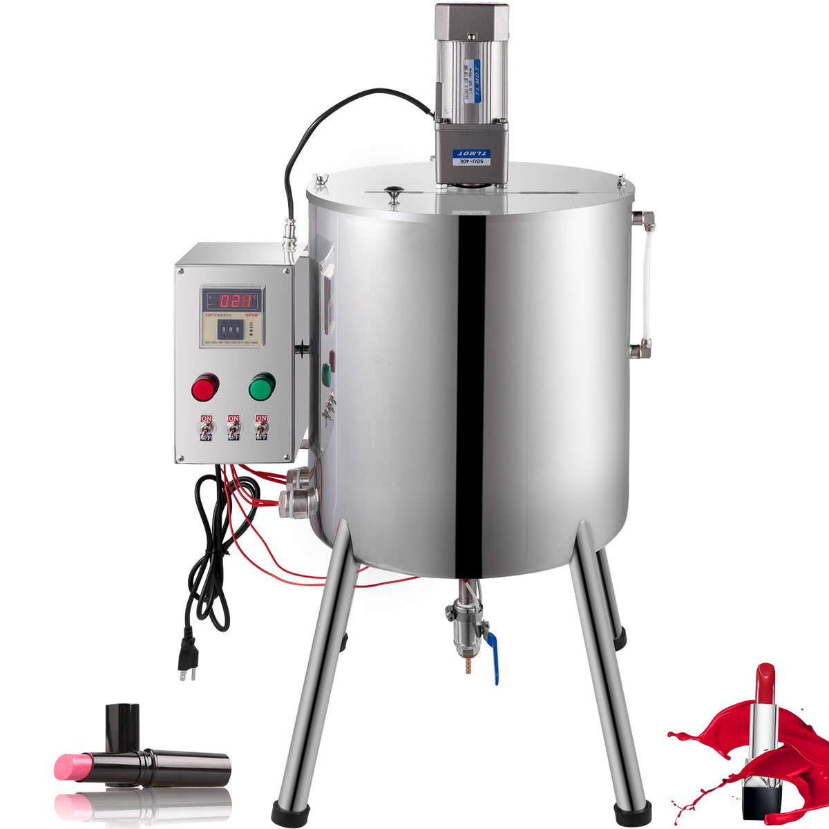 VEVOR Heating Mixing Filling Machine, 30L/7.9 Gal Lipstick Filling Machine, 35W Lipstick Filler, Heating and Stirring Filling Machine with Stirrer for Cosmetics, Drink, Lipstick, W - GYTGZJ30L110V0001V1 - view 3