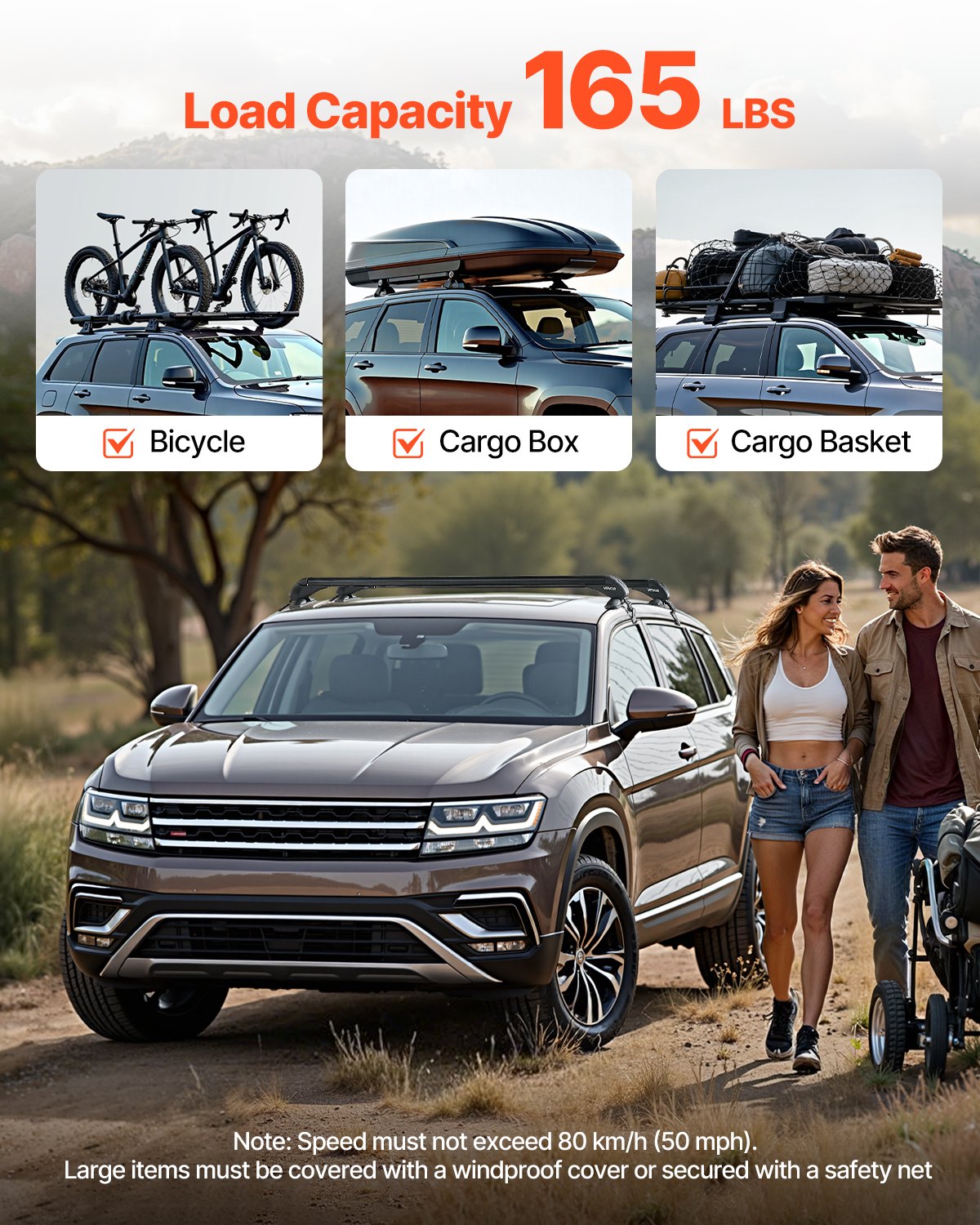 VEVOR Cross Bar Racks - Select Your Configuration - HGJTYKLLCDKWAOEW0001V0 - view 3
