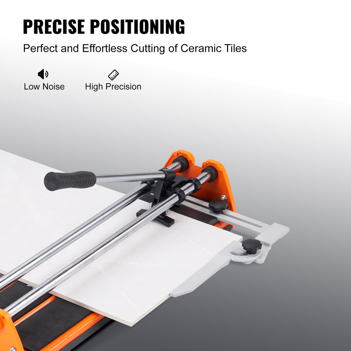 VEVOR Manual Tile Cutter, 17 inch, Porcelain Ceramic Tile Cutter with Tungsten Carbide Cutting Wheel, Infrared Positioning, Anti-Skid Feet, Double Rails for professional installers or beginners - KCZQGJMSDIY04NJZSV0 - view 3