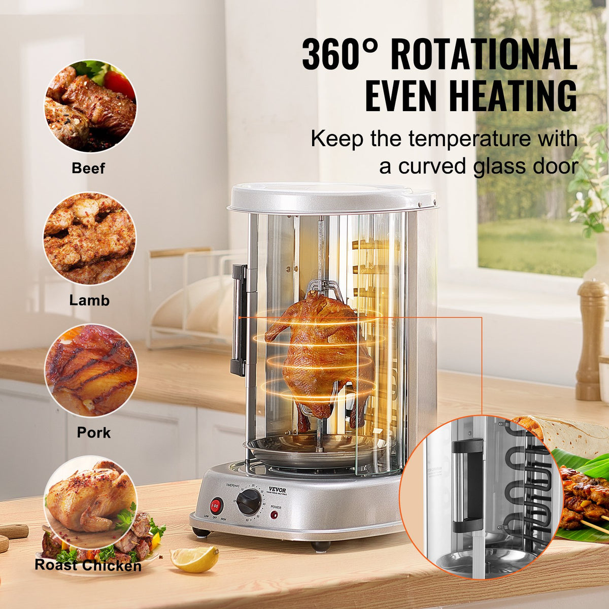 VEVOR Rotisserie Oven - Select Your Configuration - LSKRJ20LDRSXOZO8UV1 - view 3