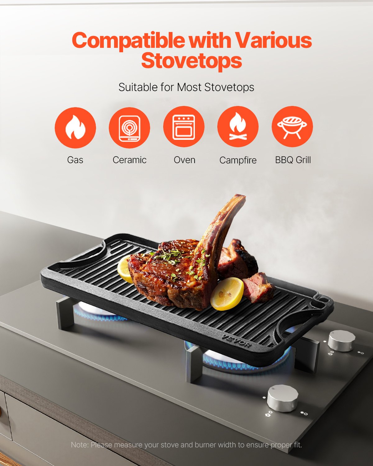 VEVOR Griddle Pan - Select Your Configuration - SMJP2010INCHFUIXPV0 - view 3