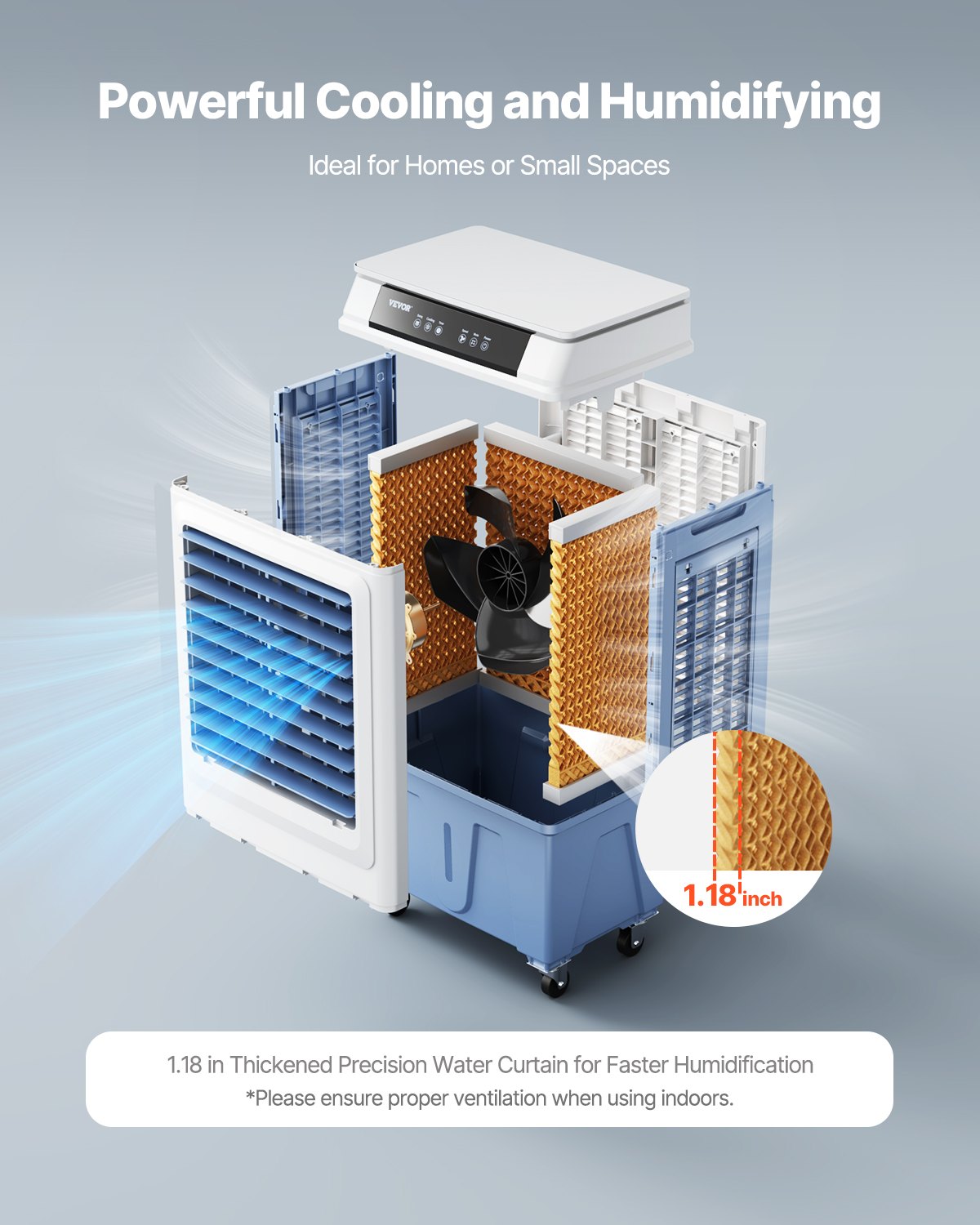 VEVOR Swamp Evaporative Cooler - Select Your Configuration - SYZZZFLQQDZAOUZAVV1 - view 3