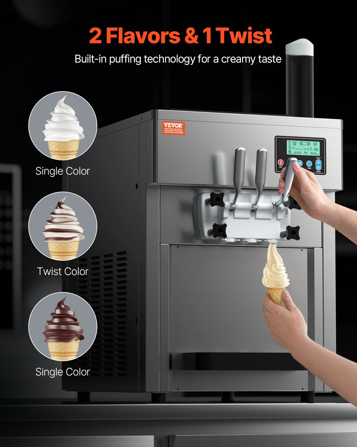 VEVOR Commercial Soft Ice Cream Machine - Select Your Configuration - TMSRBQLJAJWSYC2RIV1 - view 3