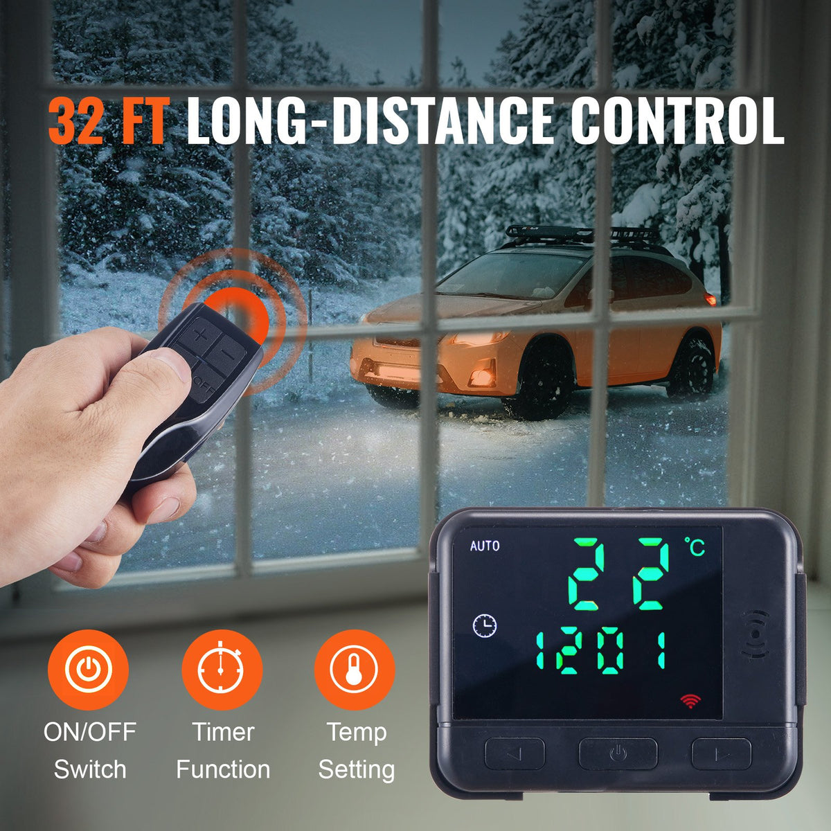 VEVOR Diesel Air Heater All-in-one 12V 5KW LCD Remote Control for Car RV - ZCJRQWS12V5KWB628V9 - view 3