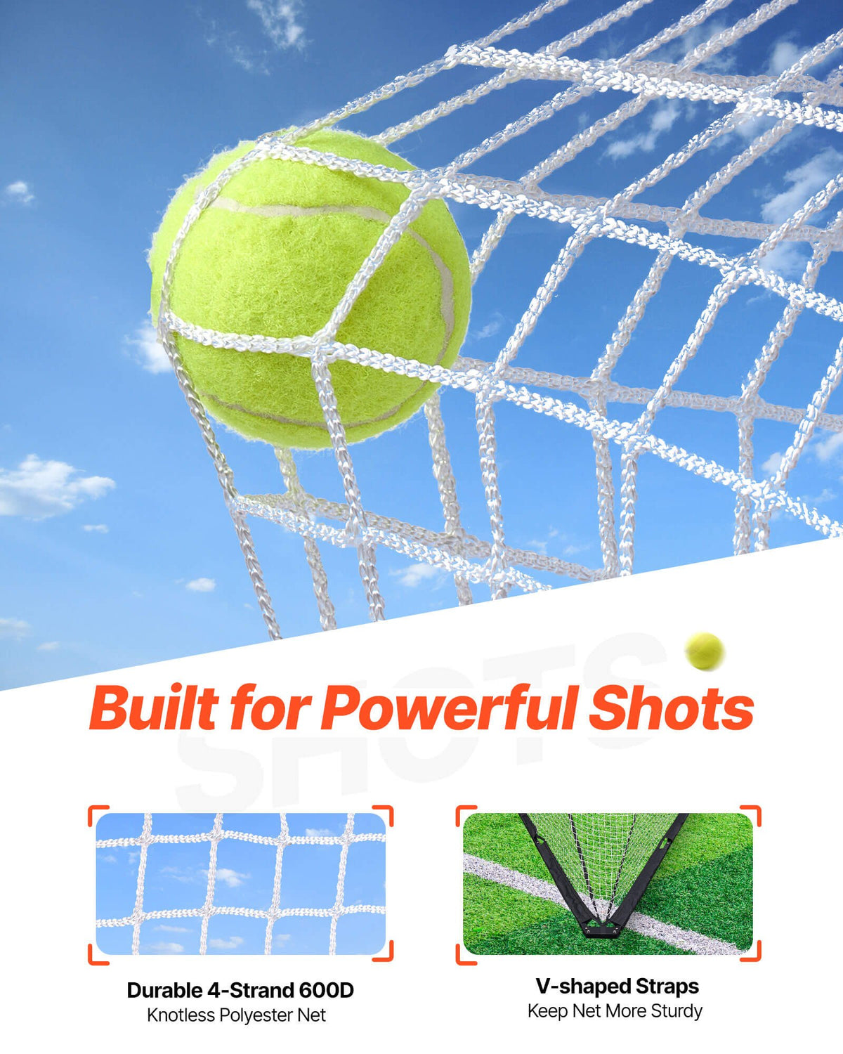 VEVOR Lacrosse Goal, 6' x 6' Lacrosse Net, Portable Lacrosse Goal with Carry Bag, Fiberglass Rod Backyard Lacrosse Training Equipment, Easy Setup Collegiate Goal, Perfect for - ZQGQQMBXK66YHXM3MV0 - view 3