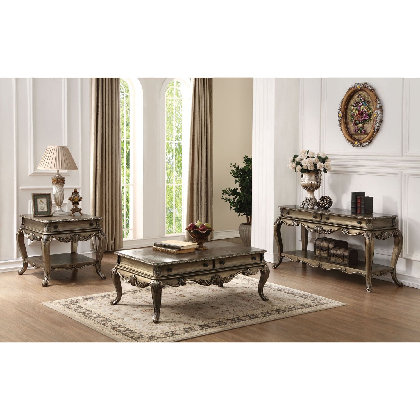 Vintage Oak Rectangular End Table image 5