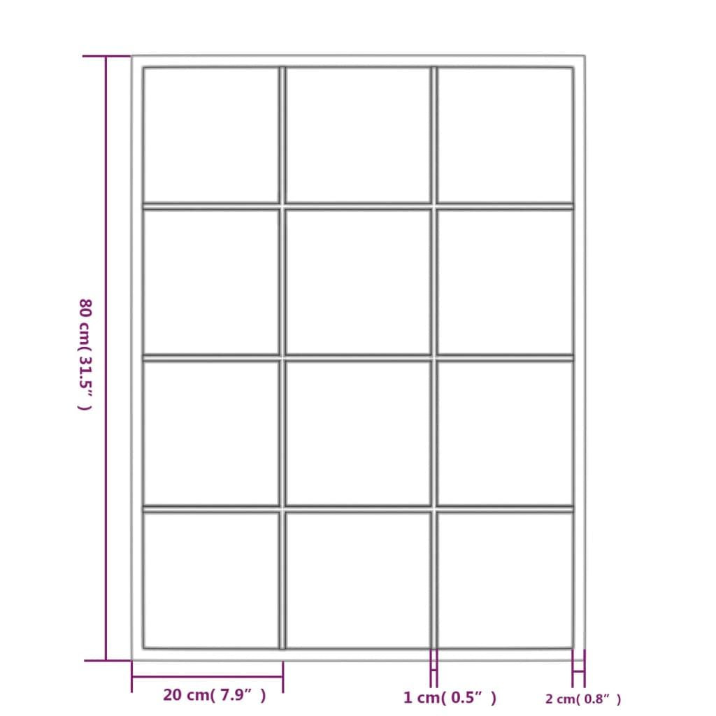 Wall Mirror Black 31.5"x23.6" Metal image 8