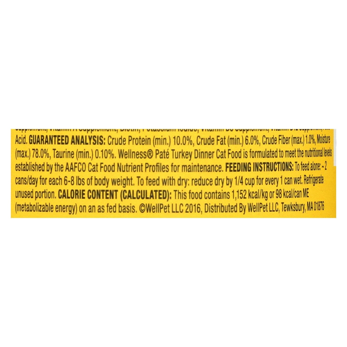 Wellness Pet Products Cat Food - Turkey Recipe - Case Of 24 - 3 Oz. image 4