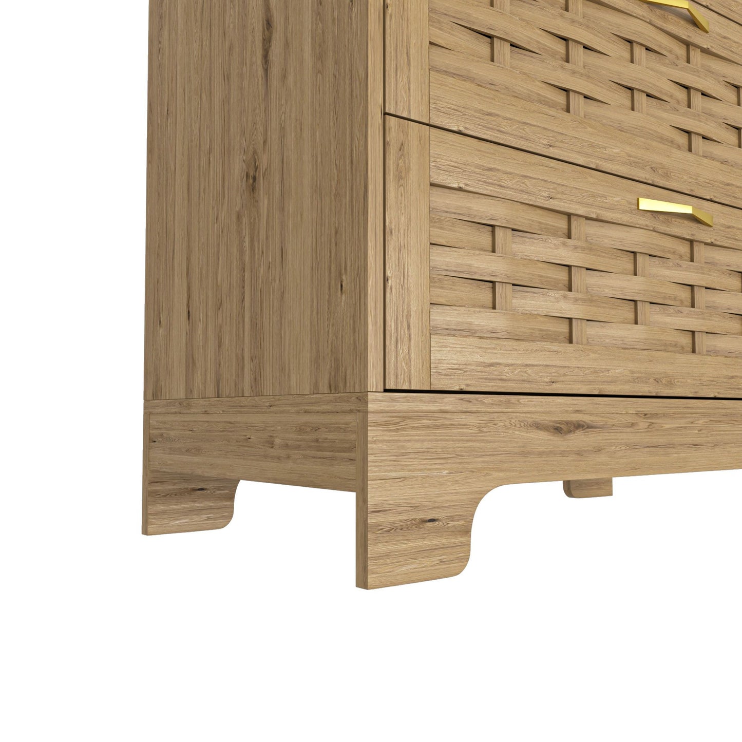 Wood 4 Drawer Dresser for Bedroom, Large Double Dresser with Wide Drawers, Modern Chest of Drawers,Storage Organizer Dre image 11