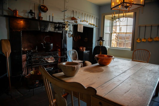 "Create a Bridgerton-Inspired English Kitchen with Traditional Design Elements"