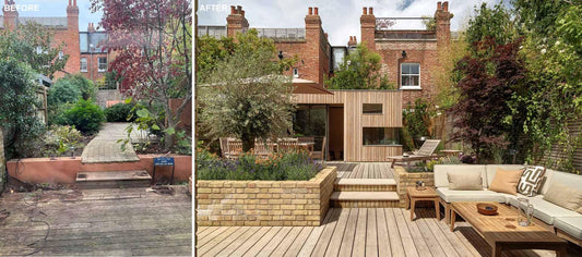 **Before + After – New Addition & Updated Garden for Brick Home in London**