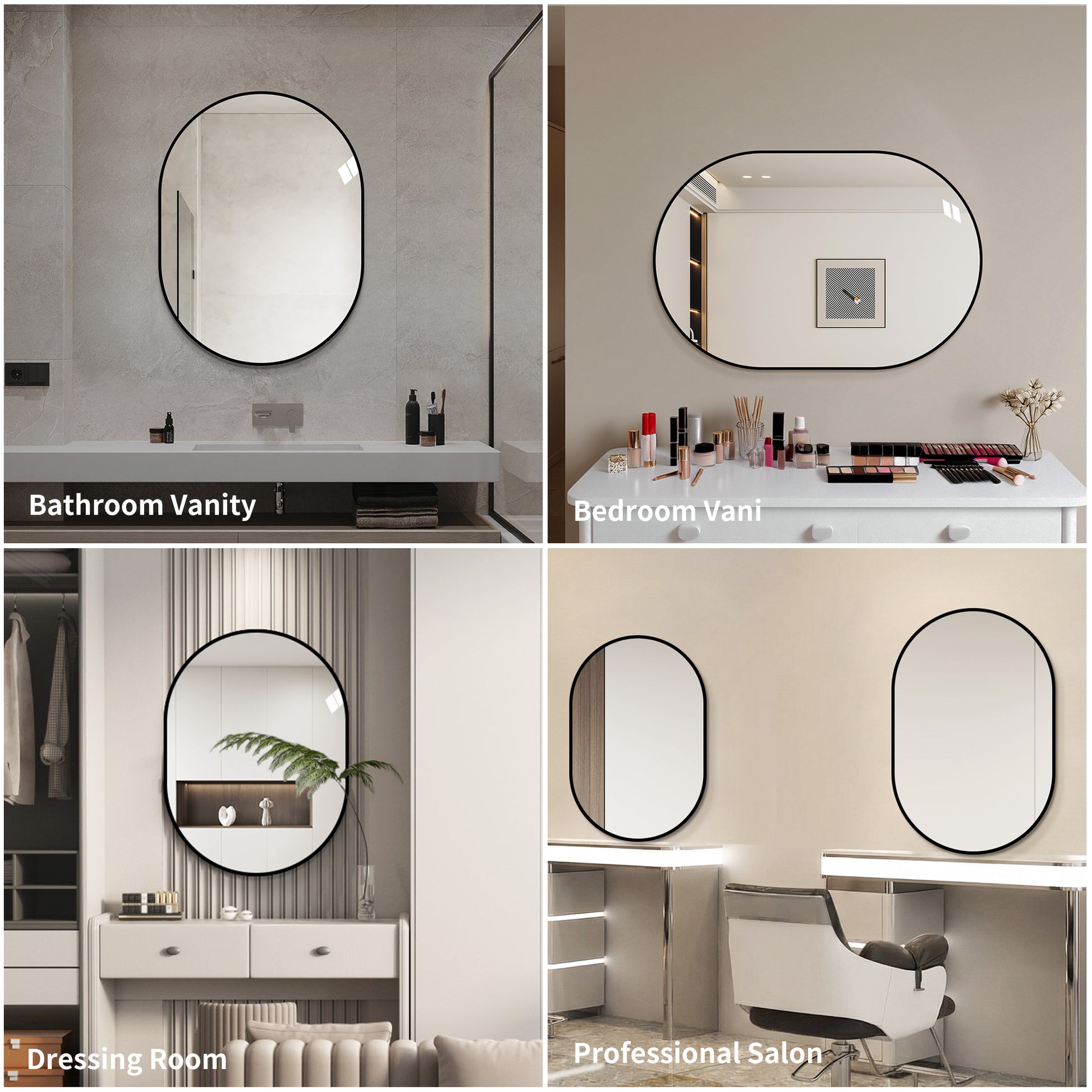 36x24 Inch Black Bathroom Vanity Mirror Wall Mounted, Framed Wall Mirror for Bathroom, Vertical or Horizontal Hanging, Modern HD Mirror for Bedroom, Entryway image 5