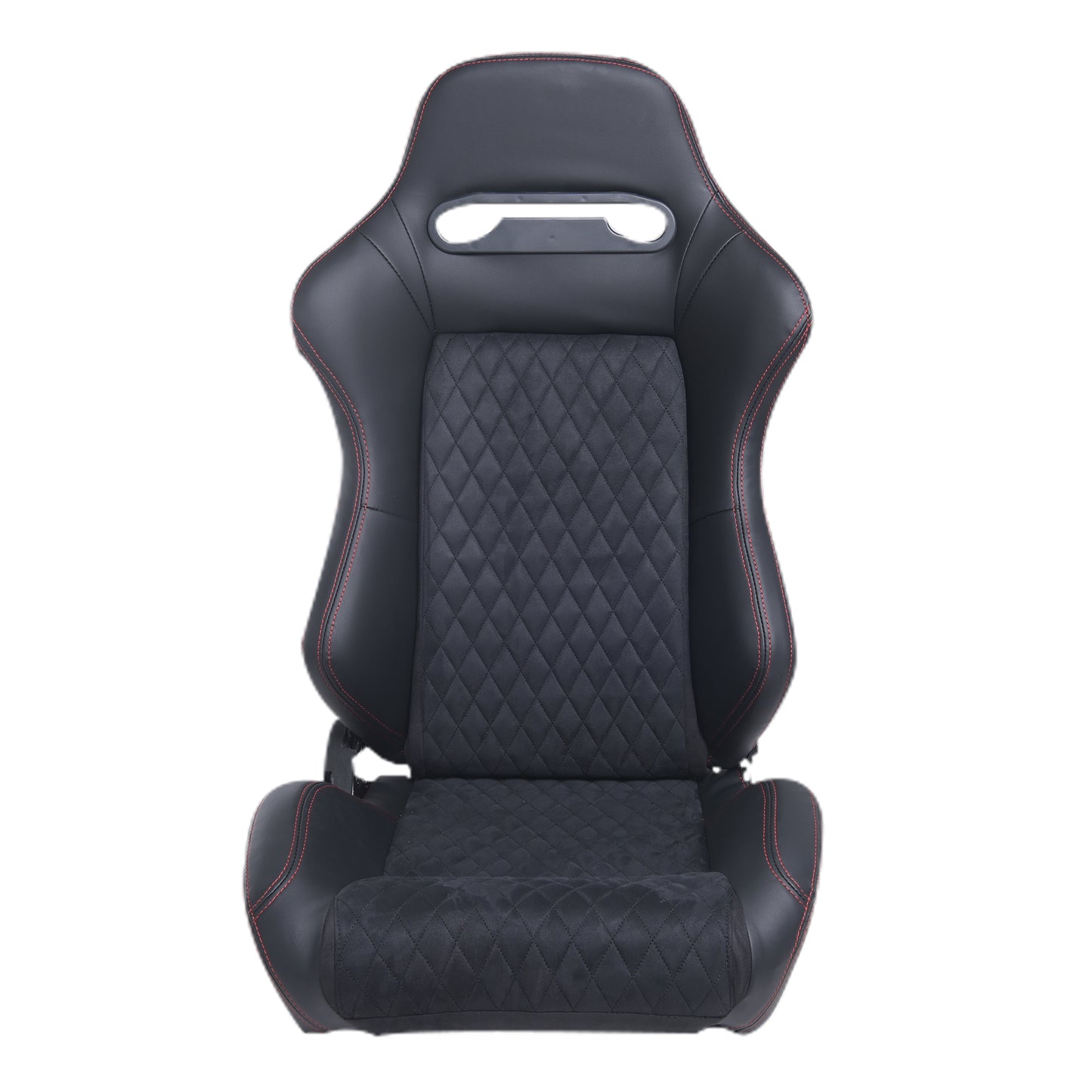 RACING SEAT HIGH QUALITY PVC WITH SUADE MATERIAL DOUBLE SLIDER 2PCS image 2