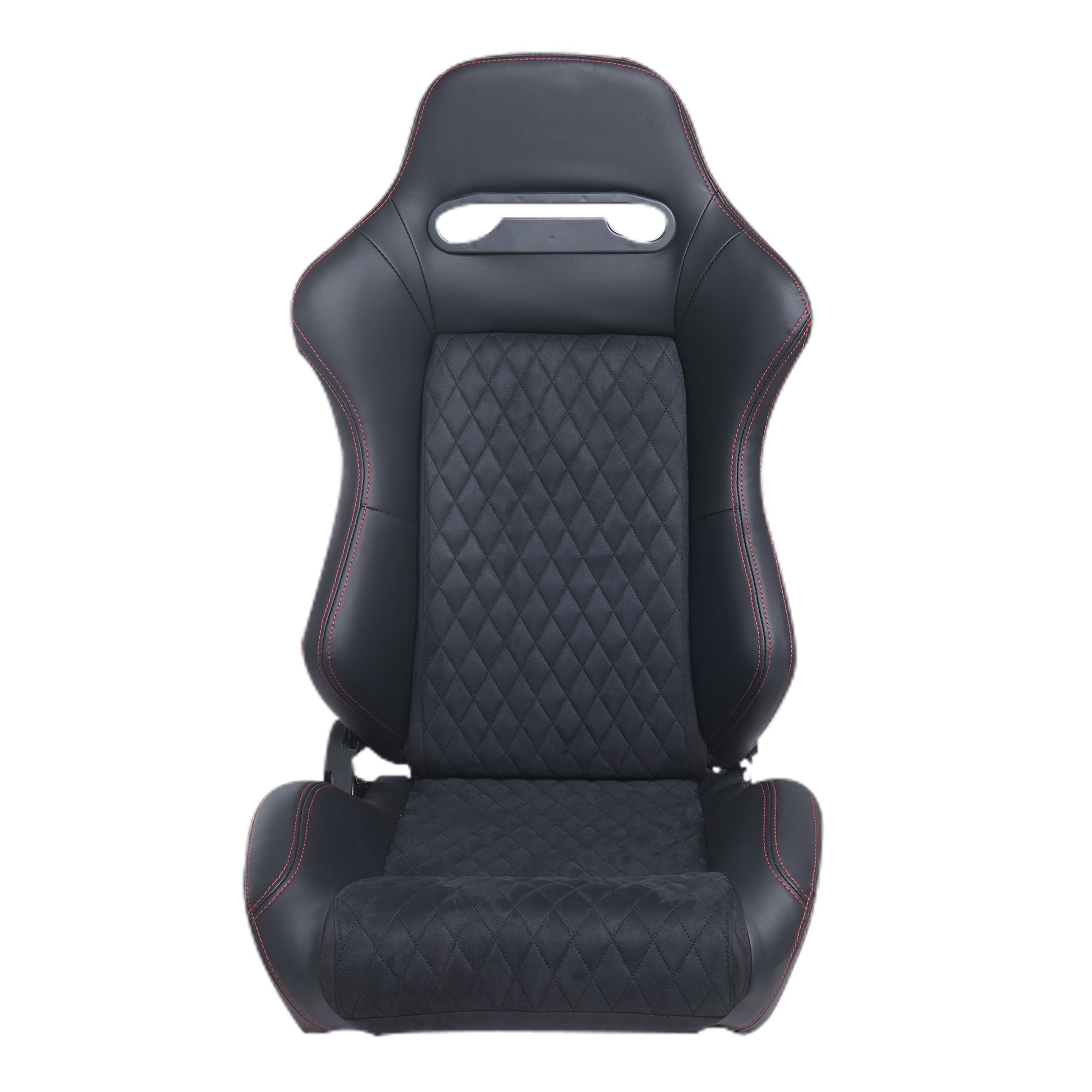 RACING SEAT HIGH QUALITY PVC WITH SUADE MATERIAL DOUBLE SLIDER 2PCS image 2
