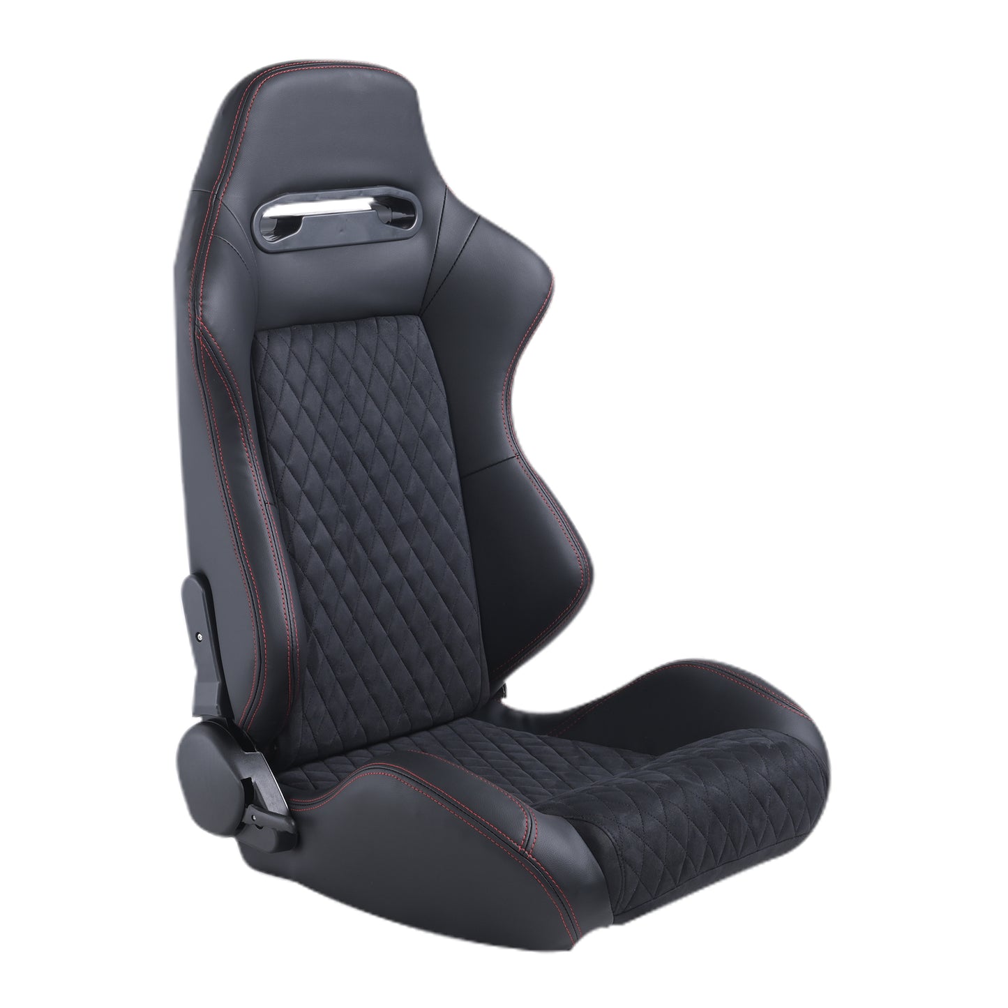 RACING SEAT HIGH QUALITY PVC WITH SUADE MATERIAL DOUBLE SLIDER 2PCS image 3