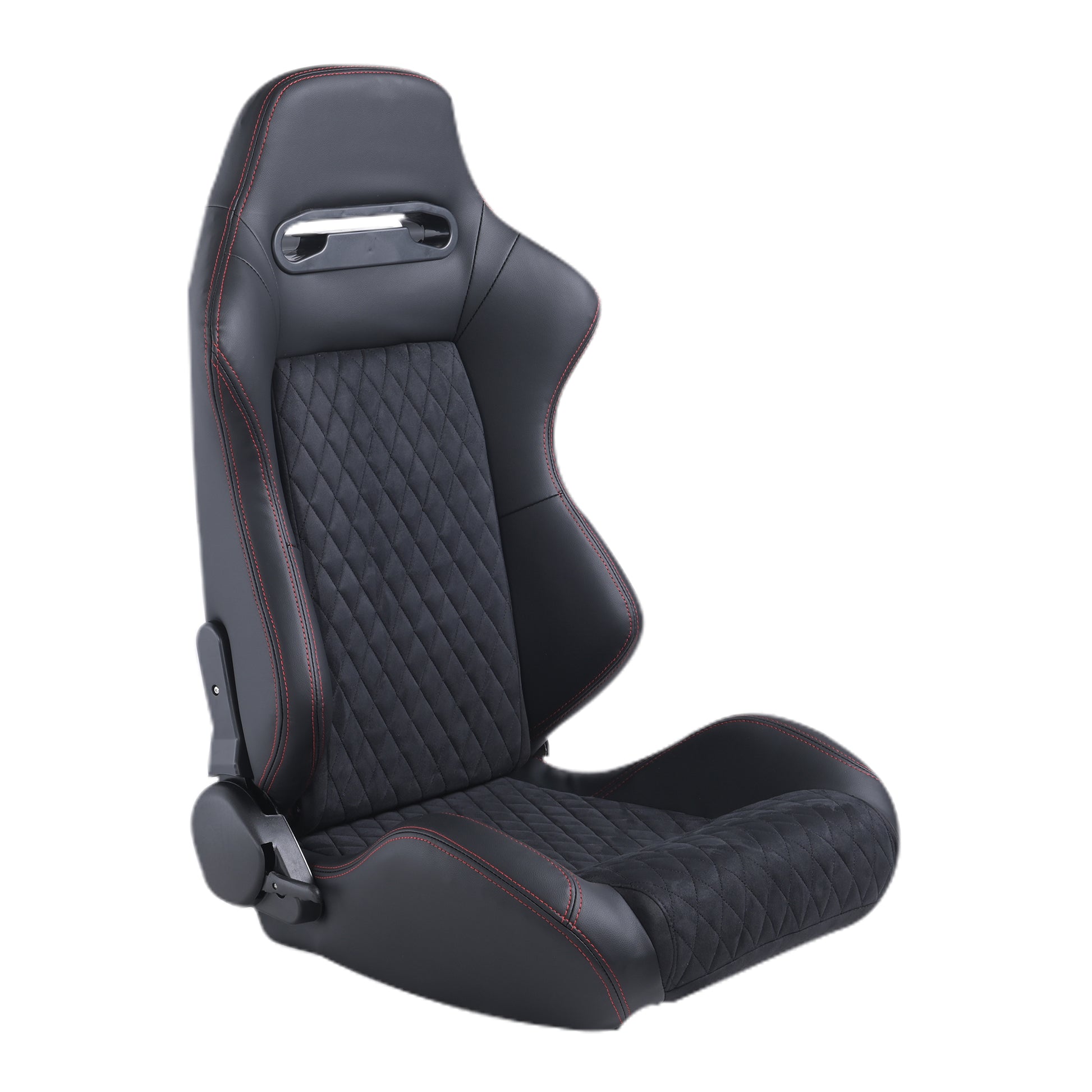 RACING SEAT HIGH QUALITY PVC WITH SUADE MATERIAL DOUBLE SLIDER 2PCS image 3
