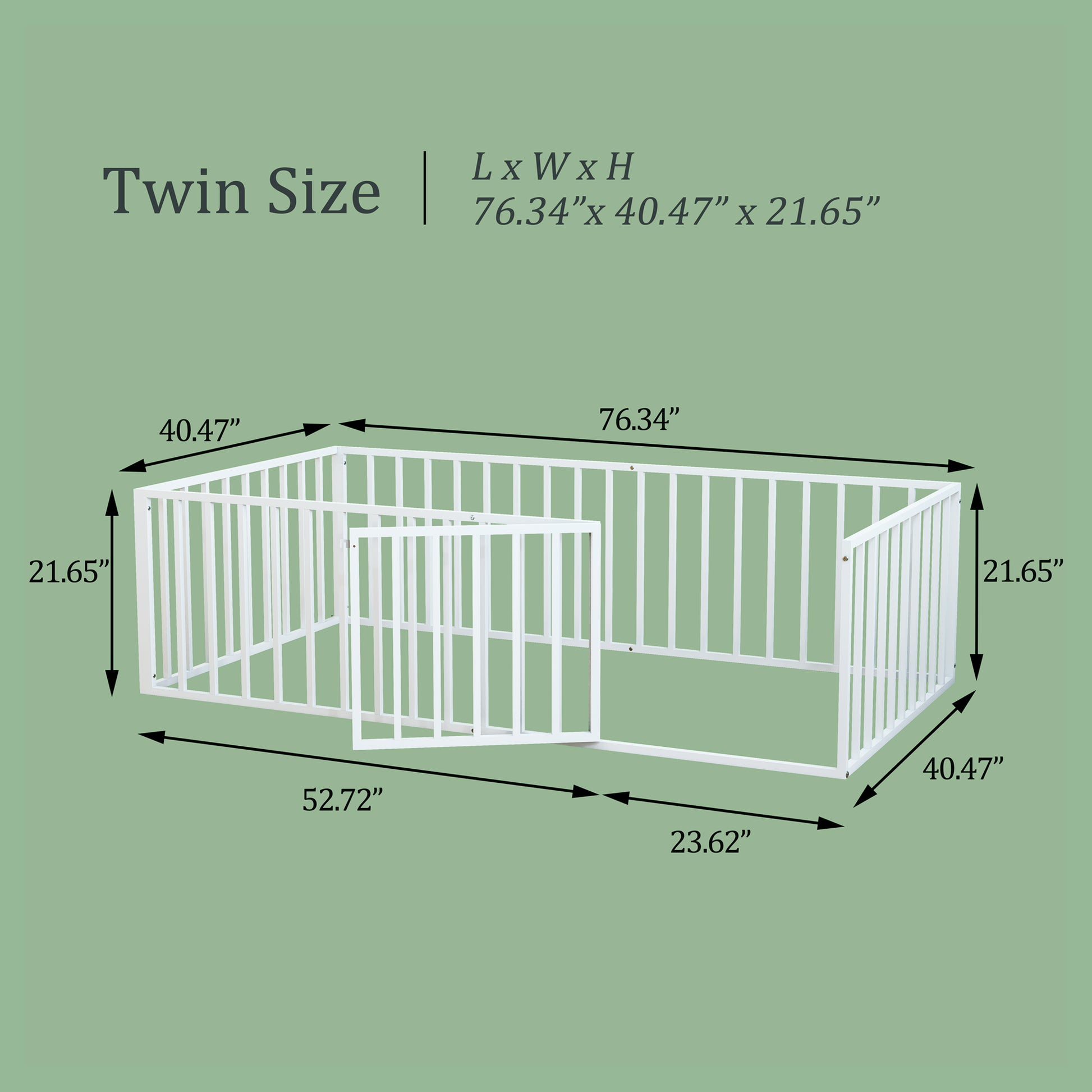 Metal Platform Bed Mattress Foundation with Steel Slat Support No Box Spring Needed Easy Assembly White image 2